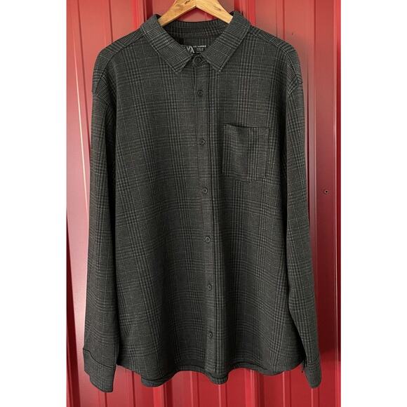VRST Shirt Soft Stretch Plaid‎ Long Sleeve Wicking Anti Odor Button Up XXL New - Picture 1 of 9